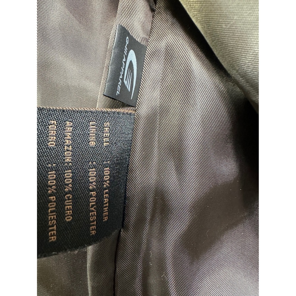 Siena Brown Leather Jacket Women's Large Button Front Tailored Blazer Coat L - Picture 10 of 10